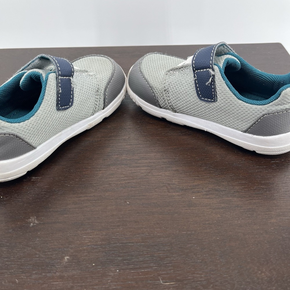 See Kai Run Boys Ryder II FlexiRun Sneaker Shoe Toddler Size 8 Gray Washable - Picture 6 of 7